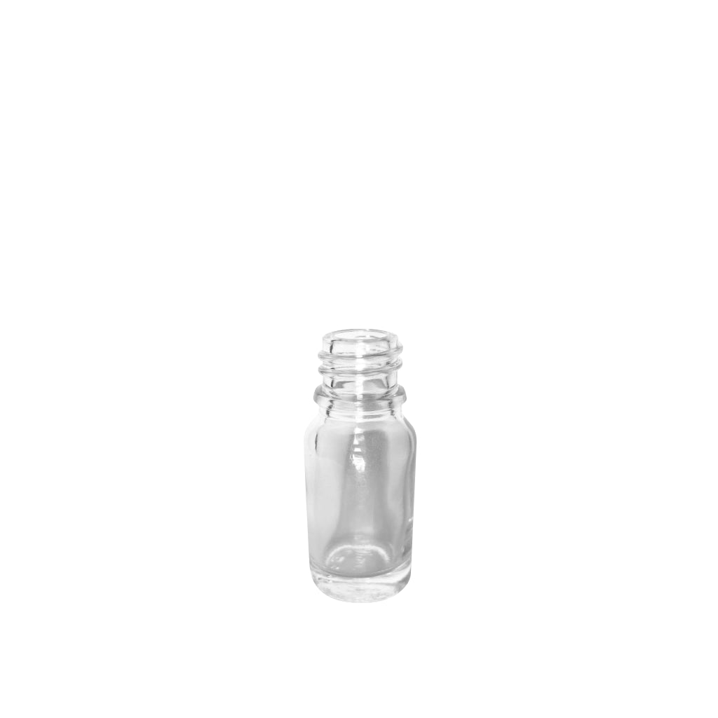 10 ml (1/3 oz) Clear Glass Euro 18-DIN Bottle