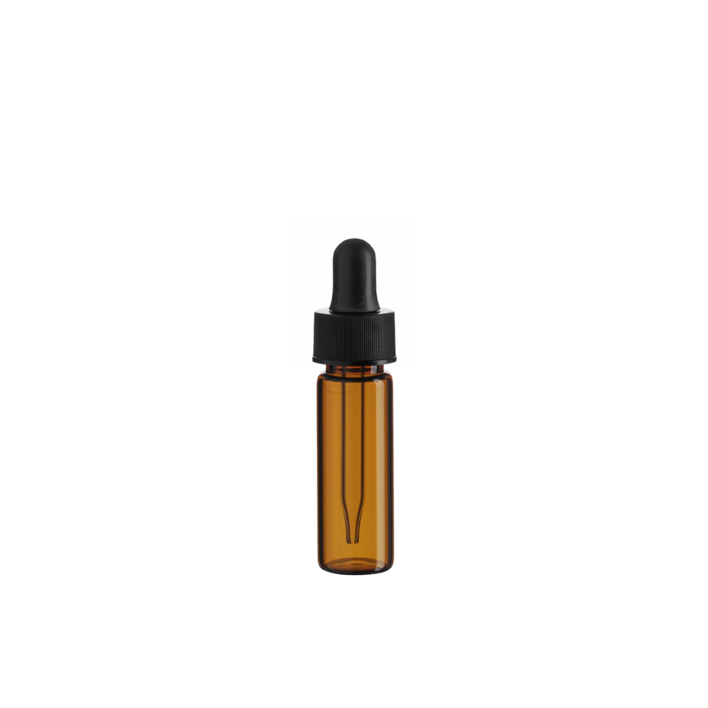 1 Dram (1/8 oz | 4 ml) Amber Glass Vial with Black Dropper