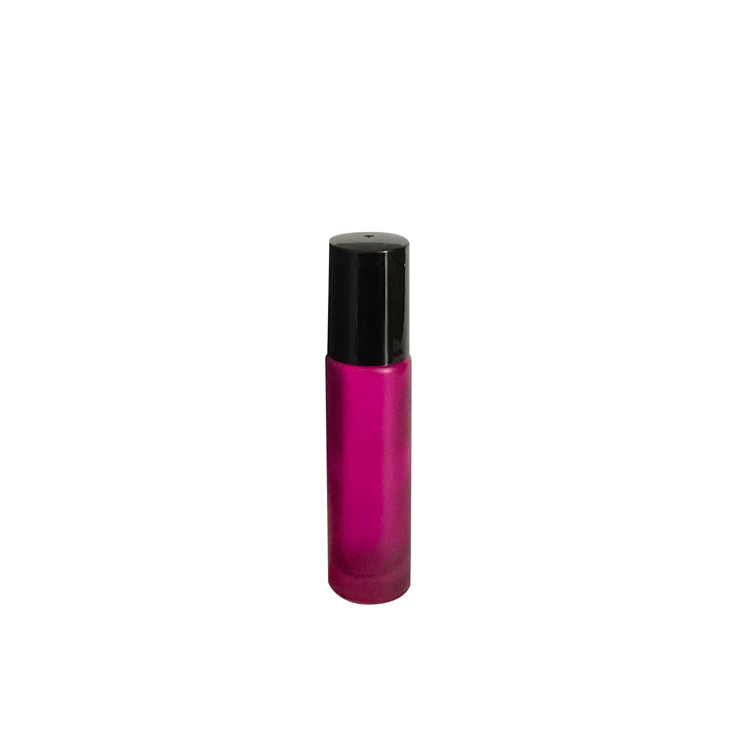 1/3 oz (10 ml) Frosted Pink Glass Roller Bottle