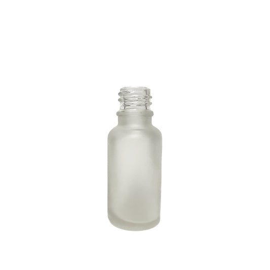 20 ml (2/3 oz) Frosted Clear Glass Euro 18-DIN Bottle