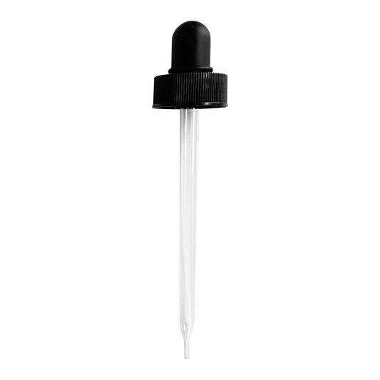 (4 oz) Black 24-400 Dropper with 108mm Glass Pipette
