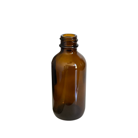 2 oz (60 ml) Amber Glass Boston Round 20-400 Bottle