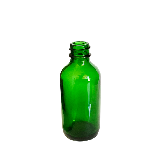 2 oz (60 ml) Green Glass Boston Round 20-400 Bottle