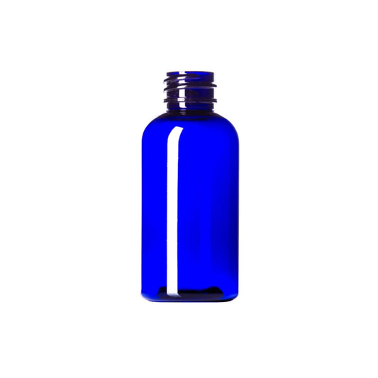 2 oz (60 ml) Cobalt Blue PET Boston Round 20-410 Bottle