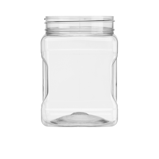 32 oz (960 ml) Clear PET Square Grip 89-400 Jar