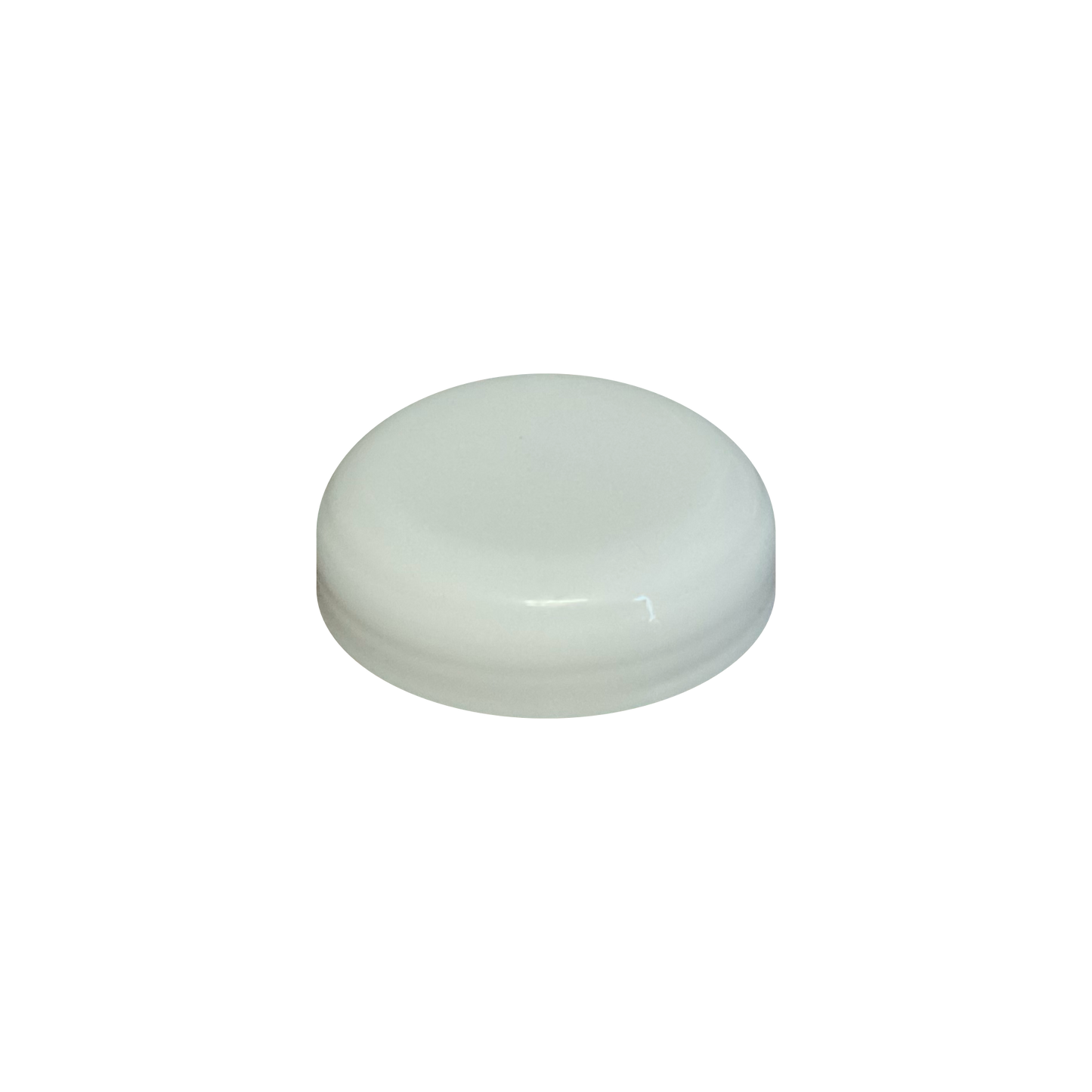 White PP Plastic 58-400 Dome Smooth Skirt Unlined Lid