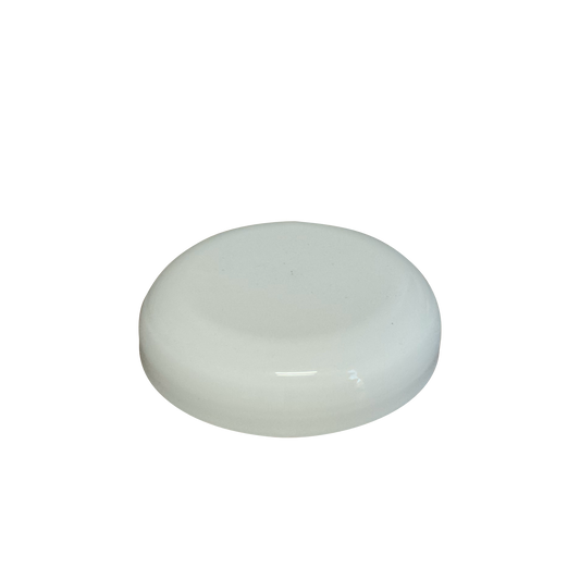 White PP Plastic 70-400 Dome Smooth Skirt Foam Lined Lid