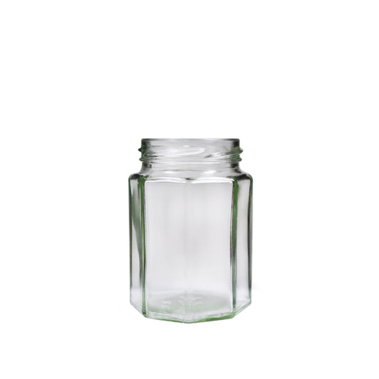 8 oz (240 ml) Clear Glass 8-Sided Jar