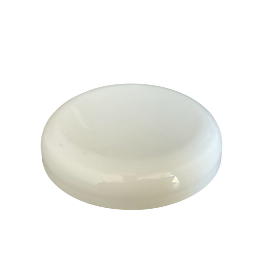 White PP Plastic 89-400 Dome Smooth Skirt Unlined Lid