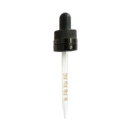 (60 ml) Black CRC/TE 18 DIN (18-410) Dropper with 94mm Graduated Glass Pipette