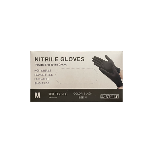 Medium Black Nitrile Gloves