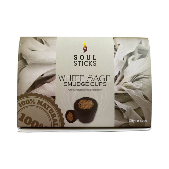 White Sage Smudging Cups (Set of 6)
