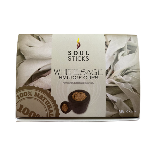 White Sage Smudging Cups (Set of 6)