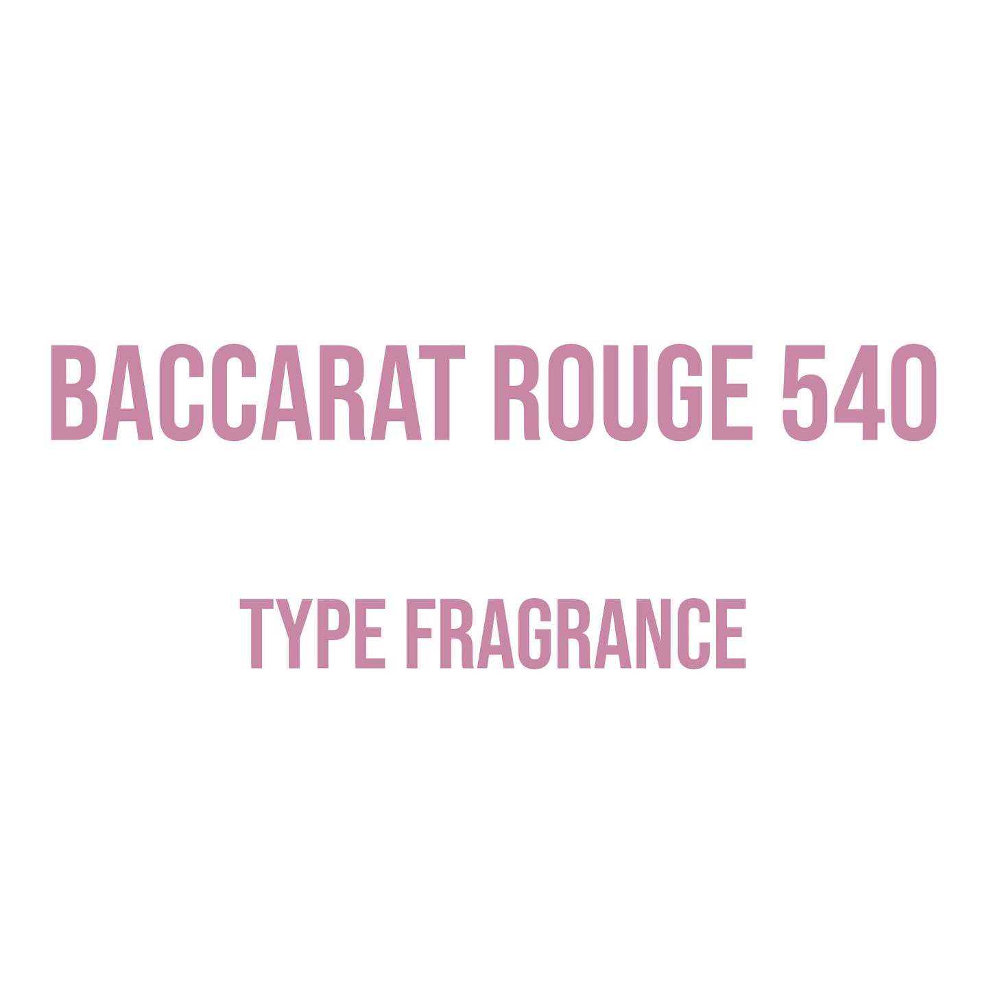 Baccarat Rouge 540 Type Fragrance