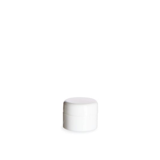 0.25 oz (7 ml) White PP Double Wall Jar with Dome Cap